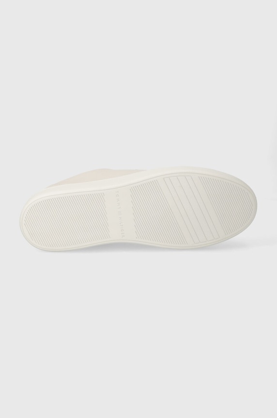 Tommy Hilfiger sneakersy skórzane ESSENTIAL COURT SNEAKER FW0FW07686 beżowy