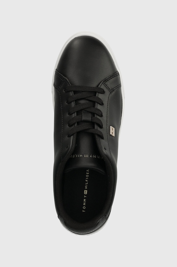 Tommy Hilfiger sneakersy skórzane ESSENTIAL COURT SNEAKER czarny FW0FW07686