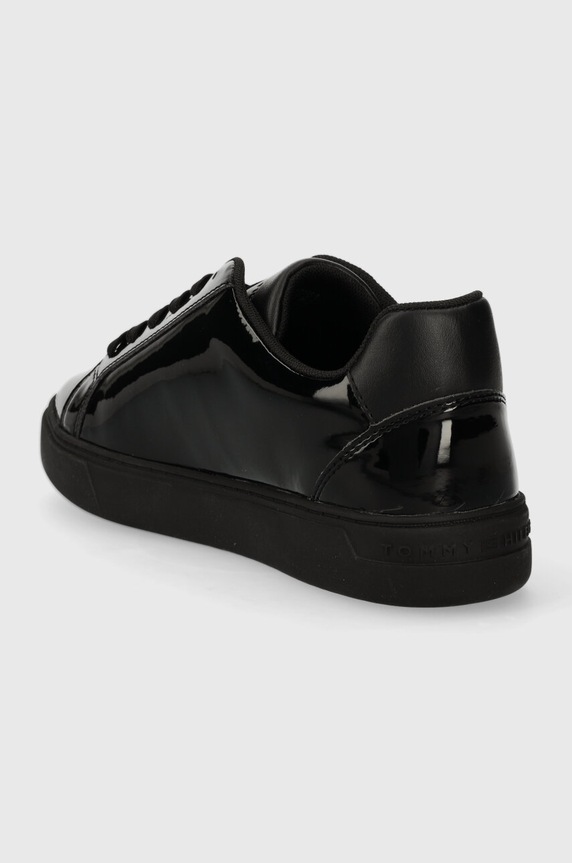 Obuwie Tommy Hilfiger sneakersy ESSENTIAL COURT SNEAKER PATENT FW0FW07868 czarny