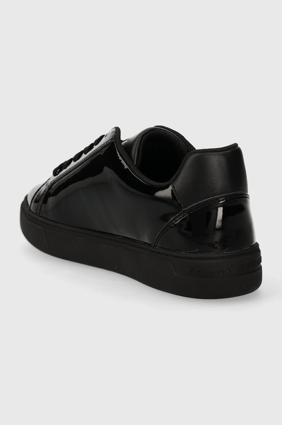 Obuwie Tommy Hilfiger sneakersy ESSENTIAL COURT SNEAKER PATENT FW0FW07868 czarny
