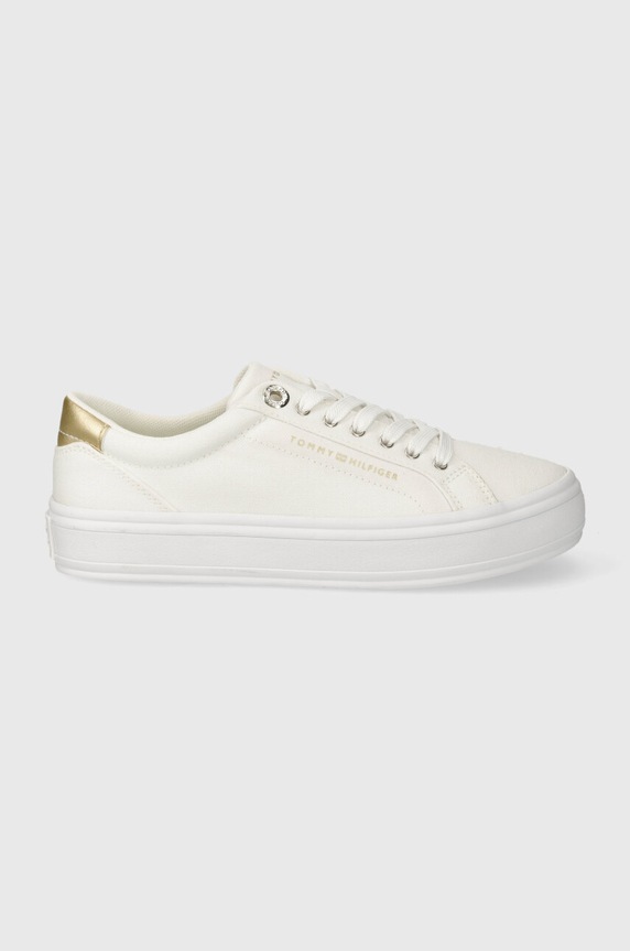 Tommy Hilfiger tenisówki ESSENTIAL VULC CANVAS SNEAKER syntetyczny biały FW0FW07682