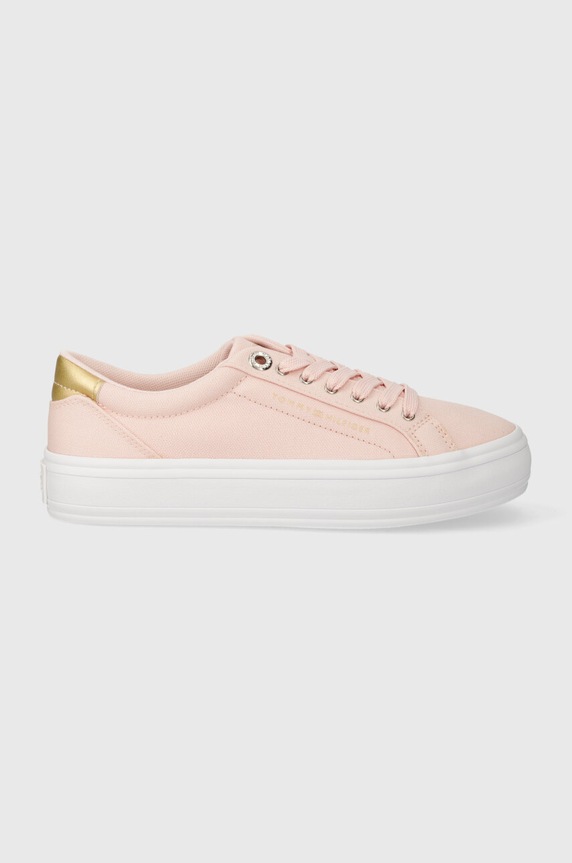 Tenisky Tommy Hilfiger ESSENTIAL VULC CANVAS SNEAKER textilný ružová FW0FW07682