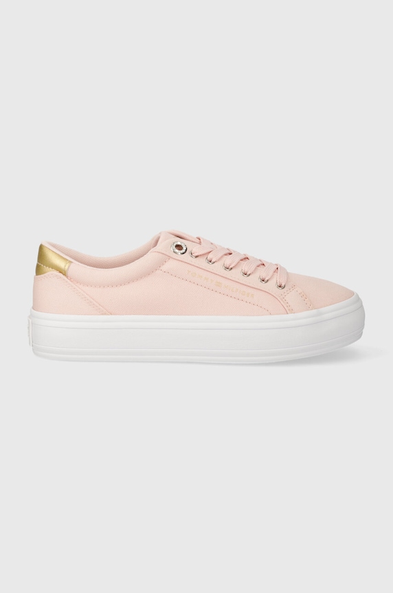 Tenisky Tommy Hilfiger ESSENTIAL VULC CANVAS SNEAKER textilný ružová FW0FW07682