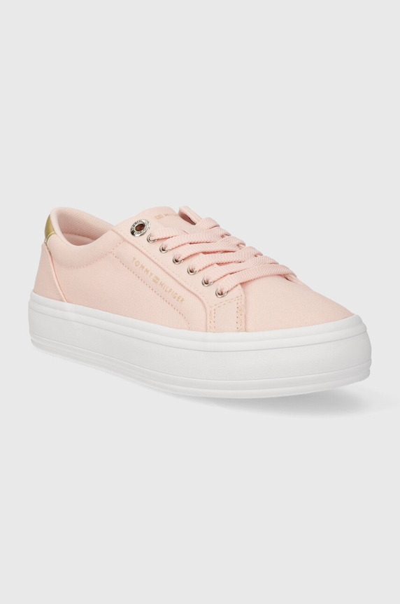 Tenisky Tommy Hilfiger ESSENTIAL VULC CANVAS SNEAKER FW0FW07682 ružová SS24