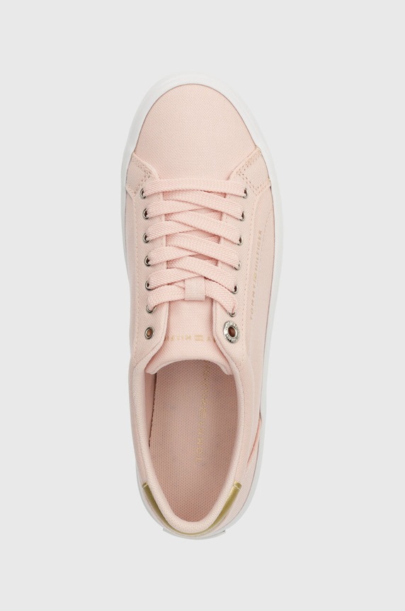 Tenisky Tommy Hilfiger ESSENTIAL VULC CANVAS SNEAKER ružová FW0FW07682