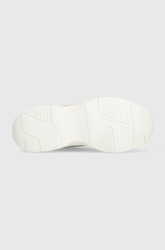 Tommy Hilfiger sneakersy skórzane TECH HEEL RUNNER FW0FW07701 beżowy