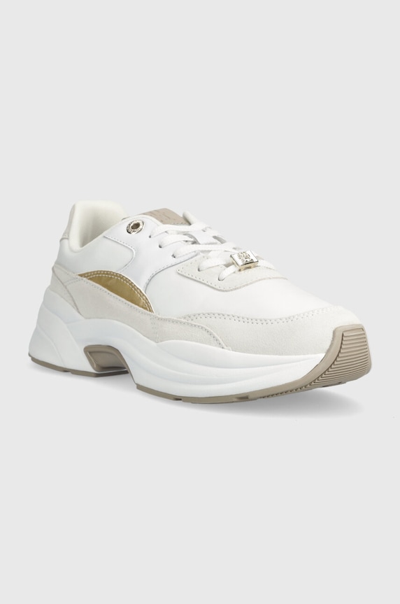 Tenisky Tommy Hilfiger CHUNKY FEMININE RUNNER HARDWARE FW0FW07703 bílá SS24