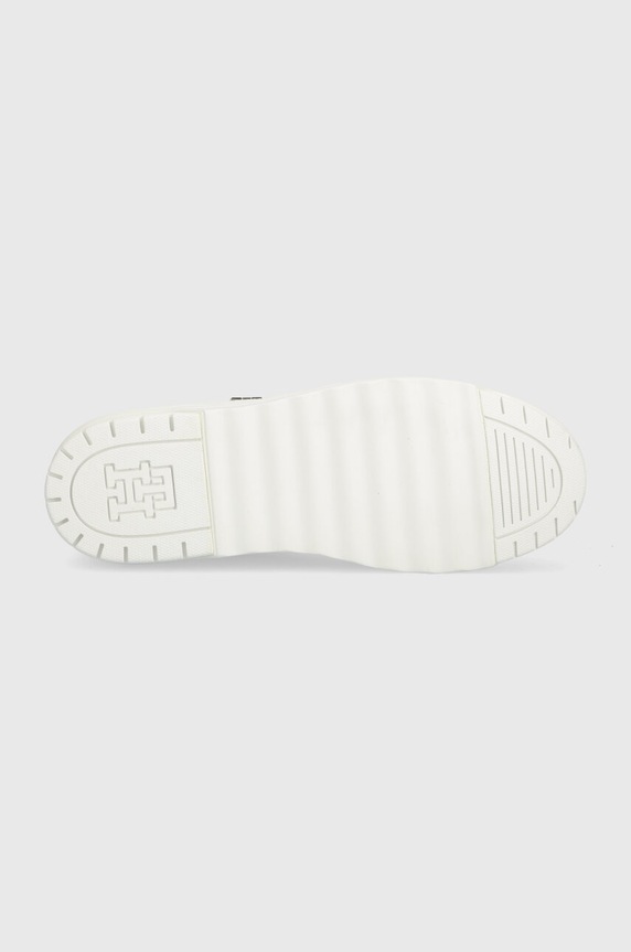 Kožené tenisky Tommy Hilfiger TH BASKET SNEAKER HI FW0FW07757 bílá