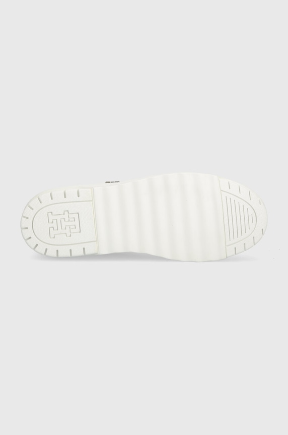 Kožené tenisky Tommy Hilfiger TH BASKET SNEAKER HI FW0FW07757 bílá