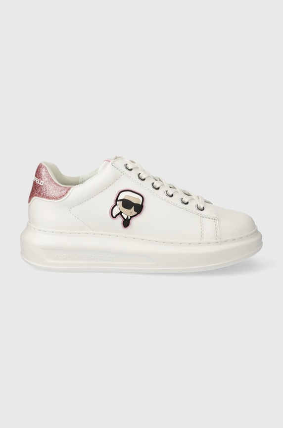 Kožené tenisky Karl Lagerfeld KAPRI Planet friendly biela KL62530N.01P
