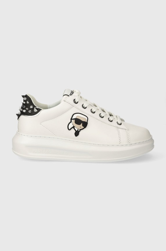 Кожени маратонки Karl Lagerfeld KAPRI платформа бял KL62529N.011