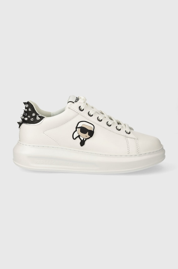 Кожени маратонки Karl Lagerfeld KAPRI платформа бял KL62529N.011