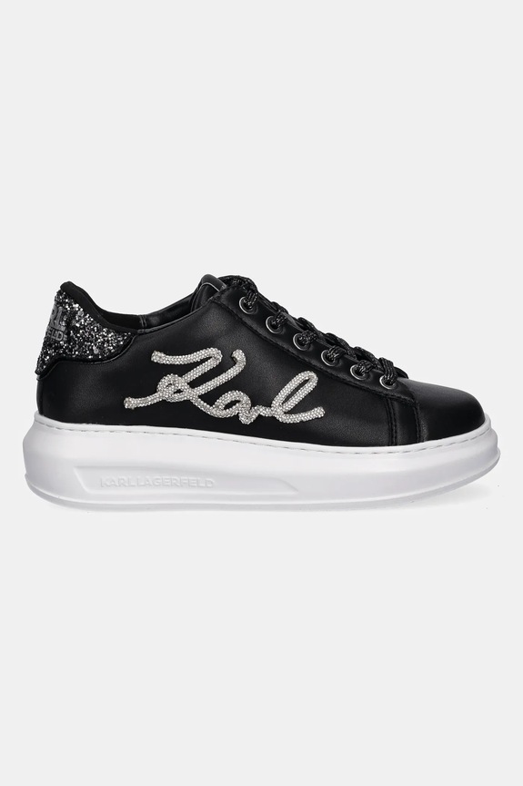Kožne tenisice Karl Lagerfeld KAPRI KL62510G.00S crna SS24