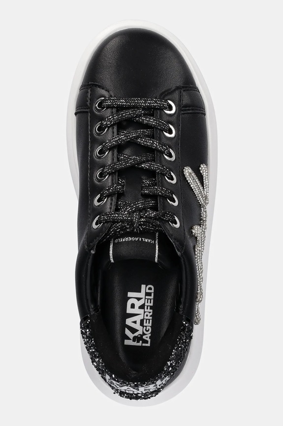 Kožne tenisice Karl Lagerfeld KAPRI crna KL62510G.00S