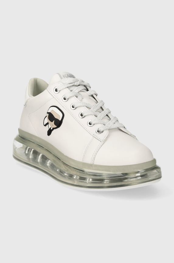 Usnjene superge Karl Lagerfeld KAPRI KUSHION KL62630N.01S bela SS24