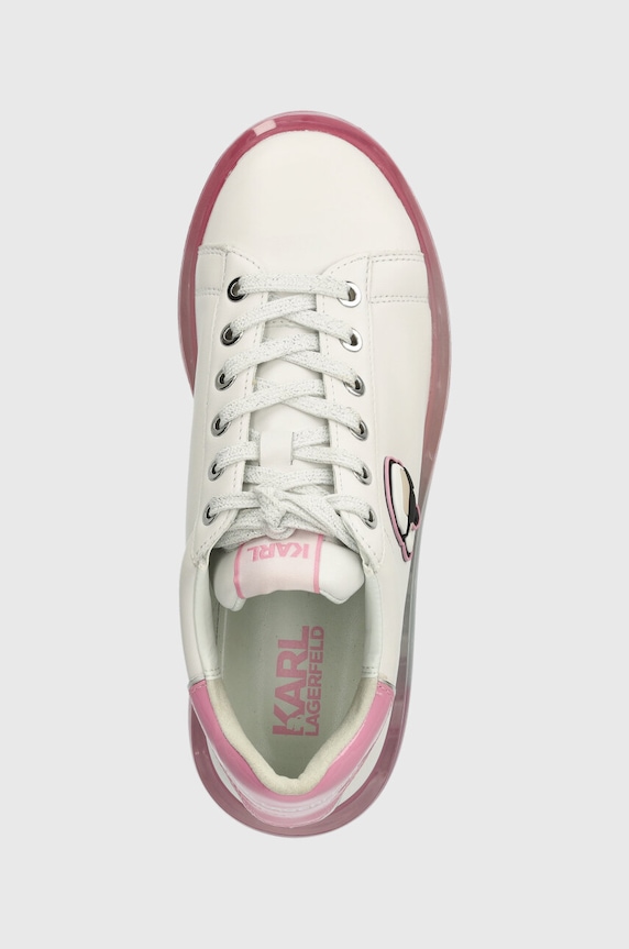 Usnjene superge Karl Lagerfeld KAPRI KUSHION bela KL62630N.01P