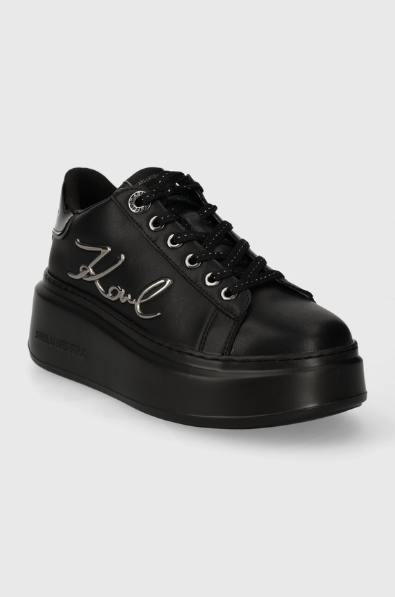 Usnjene superge Karl Lagerfeld ANAKAPRI KL63510A.00X črna SS24