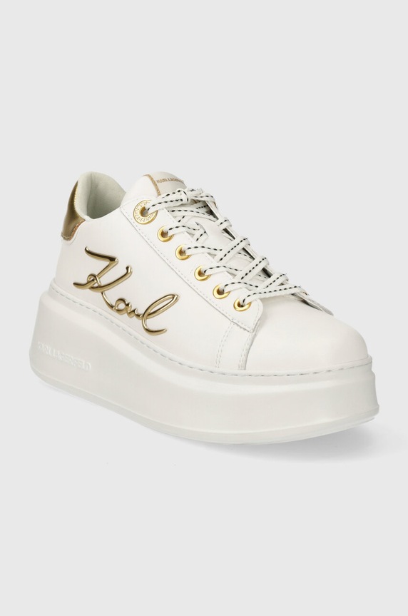 Karl Lagerfeld sneakersy skórzane ANAKAPRI KL63510A.01G biały SS24