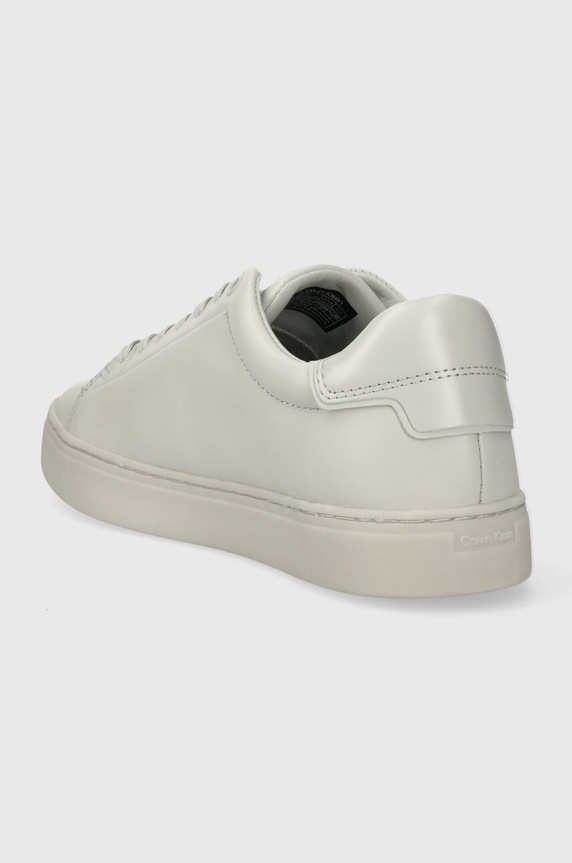 Obuwie Calvin Klein sneakersy skórzane CLEAN CUPSOLE LACE UP HW0HW01863 szary