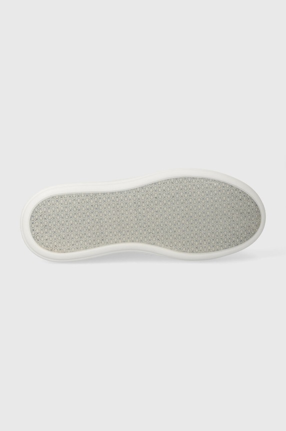 Kožené tenisky Calvin Klein RAISED CUPSOLE LACE UP LHT BT HW0HW02005 bílá