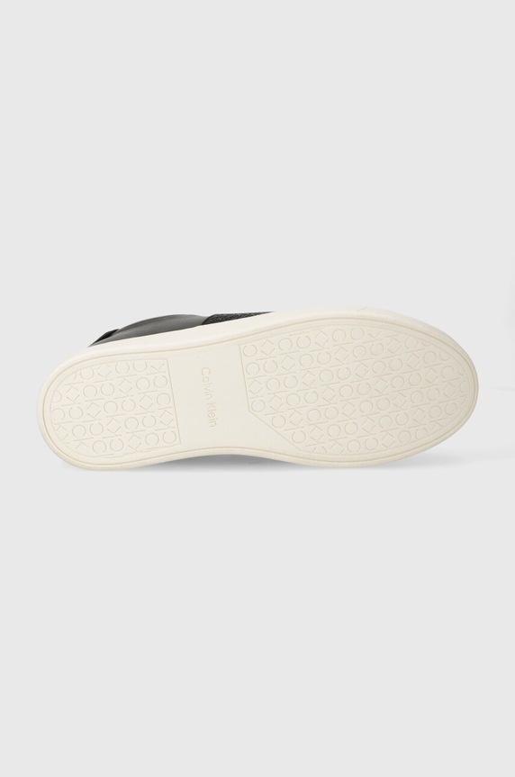 Calvin Klein sneakersy skórzane CLEAN CUPSOLE SLIP ON HW0HW02007 czarny