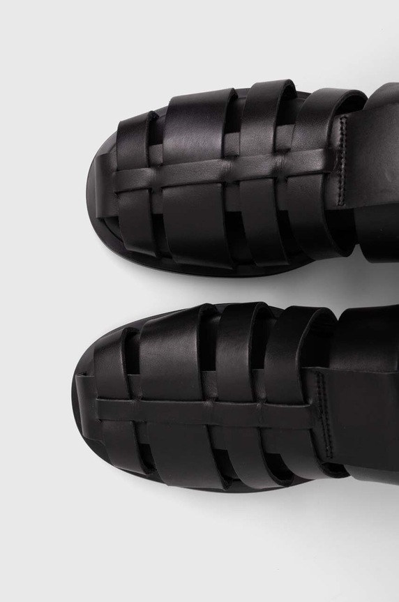 Kožne sandale Alohas Perry S00689.25 crna