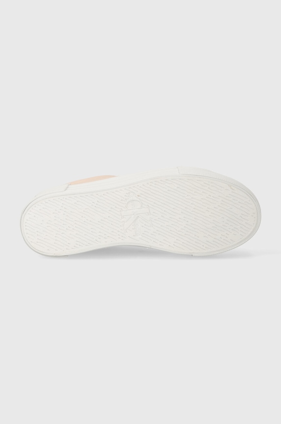 Calvin Klein Jeans sneakersy BOLD VULC FLATF LOW LACE LTH ML YW0YW01294 różowy