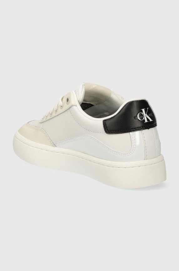 Boty Tenisky Calvin Klein Jeans CLASSIC CUPSOLE LOW LACE LTH ML YW0YW01296 bílá