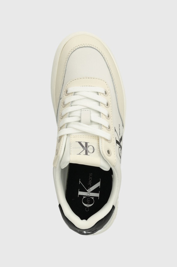 Tenisky Calvin Klein Jeans CLASSIC CUPSOLE LOW LACE LTH ML bílá YW0YW01296