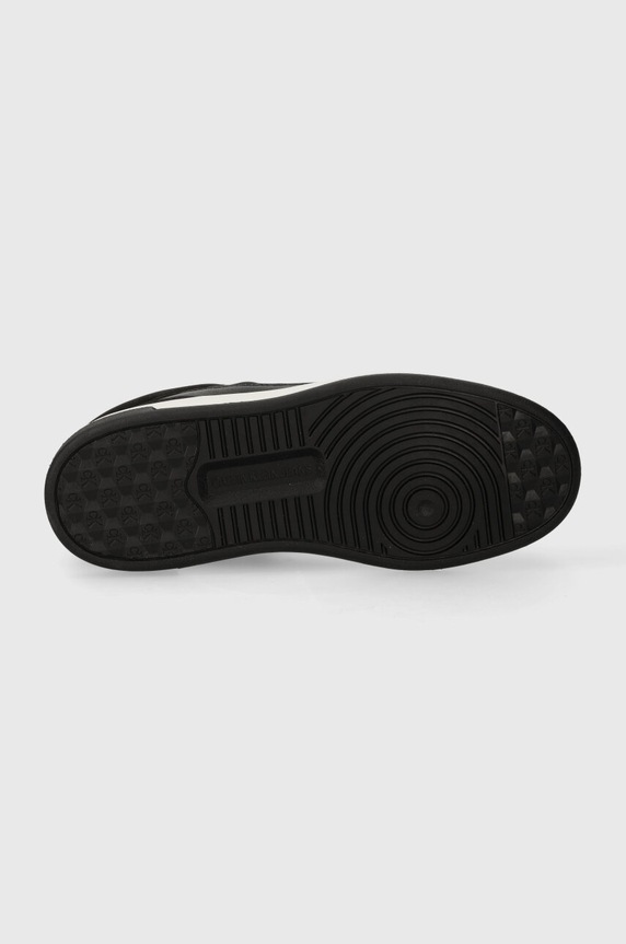 Kožené tenisky Calvin Klein Jeans BASKET CUPSOLE HIGH MIX ML FAD YW0YW01300 černá