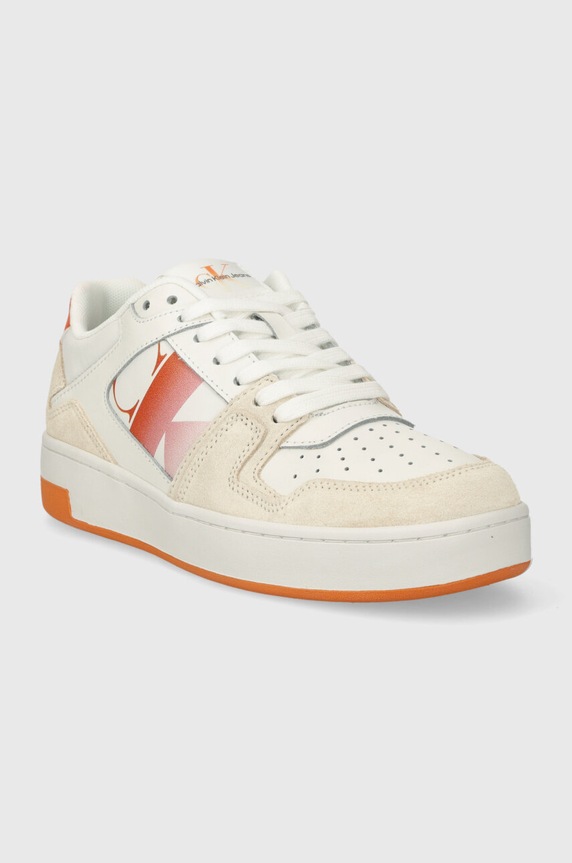 Calvin Klein Jeans sportcipő BASKET CUPSOLE LACE MIX NBS SAT YW0YW01446 fehér SS24