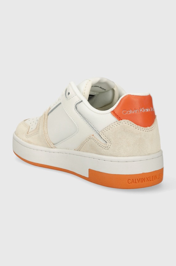 Cipők Calvin Klein Jeans sportcipő BASKET CUPSOLE LACE MIX NBS SAT YW0YW01446 fehér
