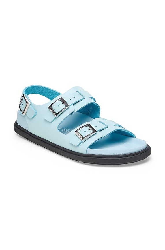 Birkenstock sandały skórzane Cannes 1026444 niebieski SS24