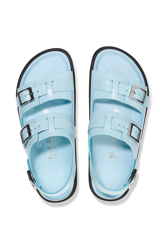 Birkenstock sandały skórzane Cannes 1026444 niebieski