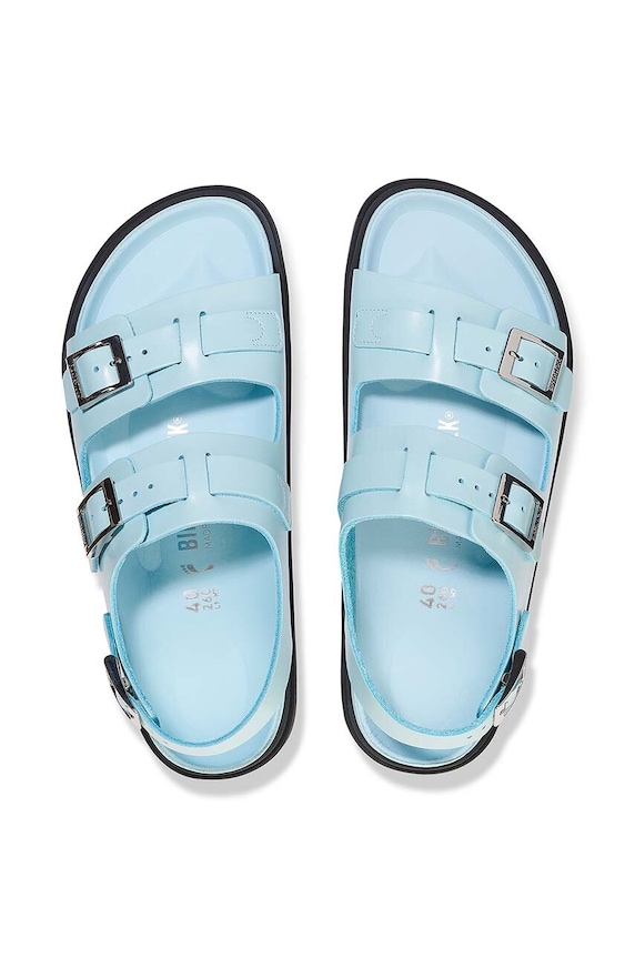 Birkenstock sandały skórzane Cannes 1026444 niebieski