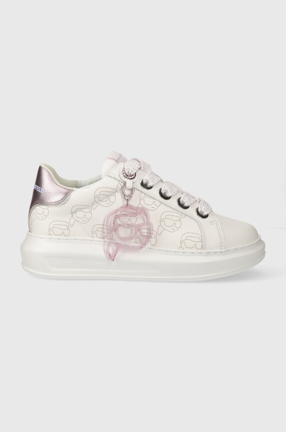 Karl Lagerfeld sneakersy skórzane KAPRI NFT Planet friendly biały KL62522.01V
