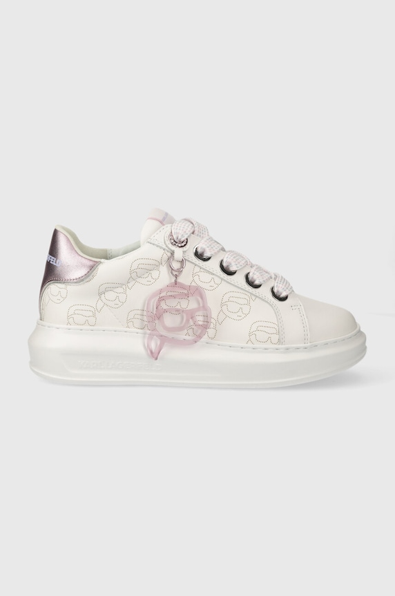 Karl Lagerfeld sneakersy skórzane KAPRI NFT Planet friendly biały KL62522.01V