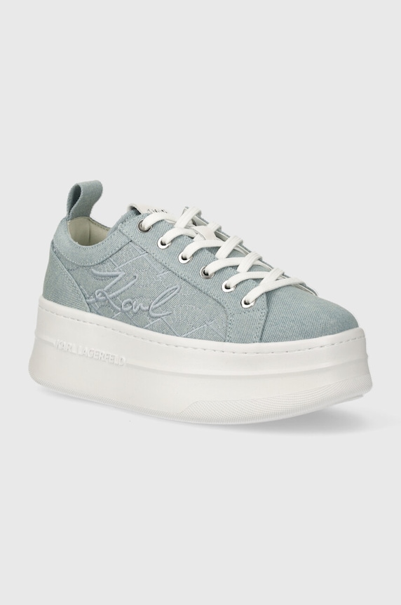 Karl Lagerfeld sportcipő KOBO III nappa bőr kék KL65028D.DLB