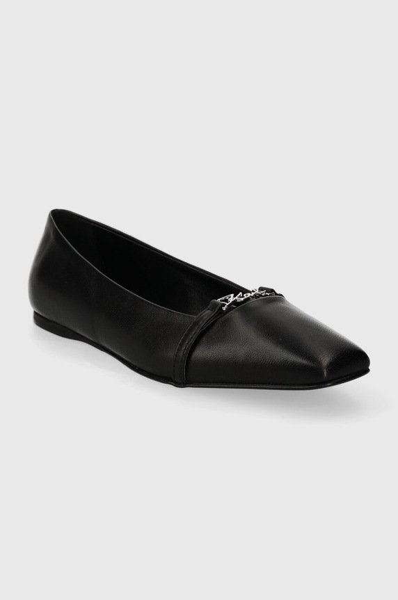 Kožené balerínky Karl Lagerfeld KONNIE KL40180.00S čierna SS24