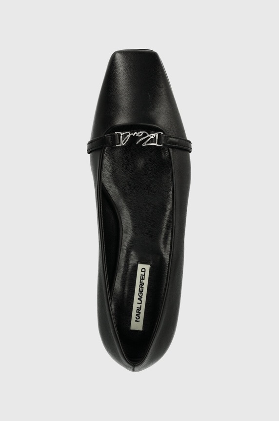 Kožené balerínky Karl Lagerfeld KONNIE čierna KL40180.00S