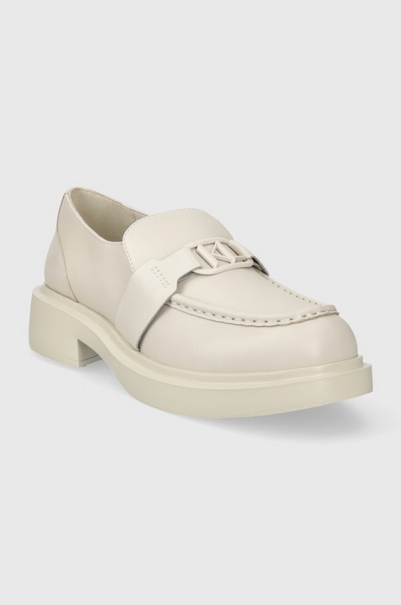 Karl Lagerfeld mokasyny skórzane MACIE KL KL41210.011 biały SS24