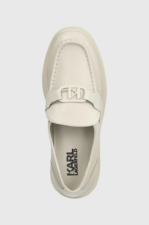 Karl Lagerfeld mokasyny skórzane MACIE KL biały KL41210.011