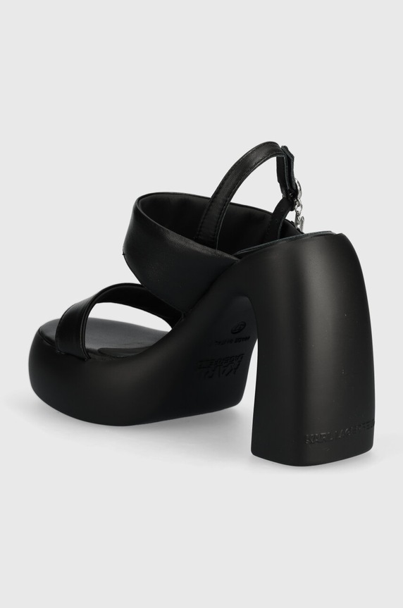 Obuwie Karl Lagerfeld sandały skórzane ASTRAGON HI KL33724.000 czarny