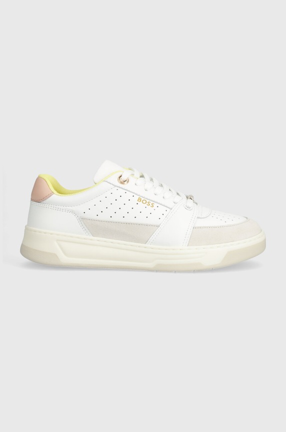 BOSS sneakersy skórzane Baltimore skóra zamszowa biały 50517252.160