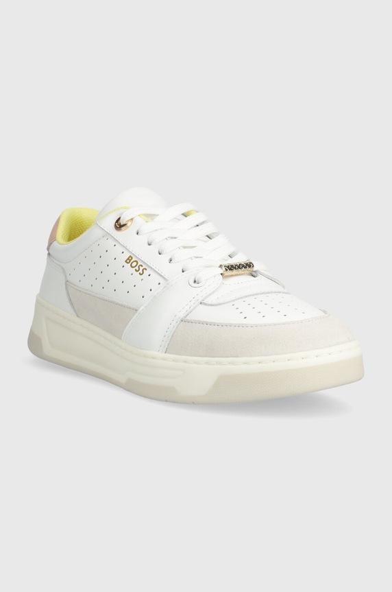 BOSS sneakersy skórzane Baltimore 50517252.160 biały SS24