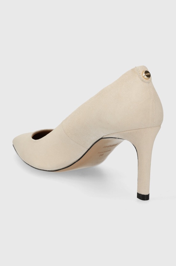 Cipők BOSS velúr magassarkú cipő Janet 50498810.118 bézs