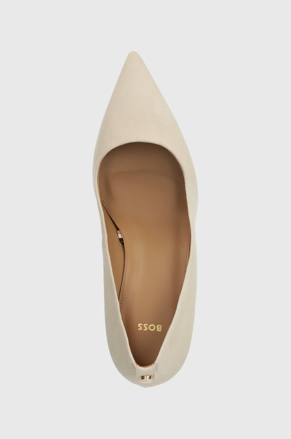 BOSS velúr magassarkú cipő Janet bézs 50498810.118