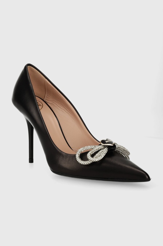Love Moschino szpilki skórzane JA10359G1IIE0000 czarny SS24
