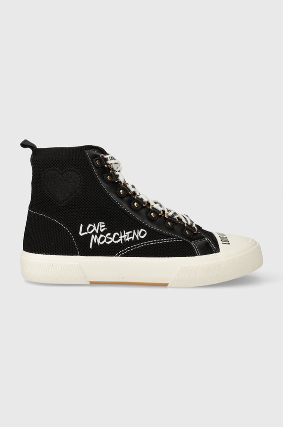 Πάνινα παπούτσια Love Moschino Ozweego 0 υφασμάτινο μαύρο JA15142G1IIY000A