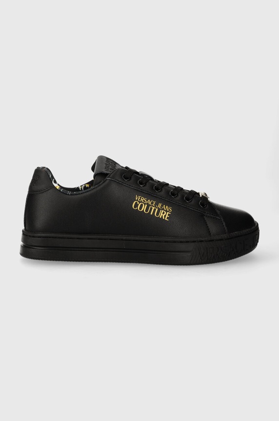 Tenisky Versace Jeans Couture Court 88 imitácia kože čierna 76VA3SKL.ZPA48.899